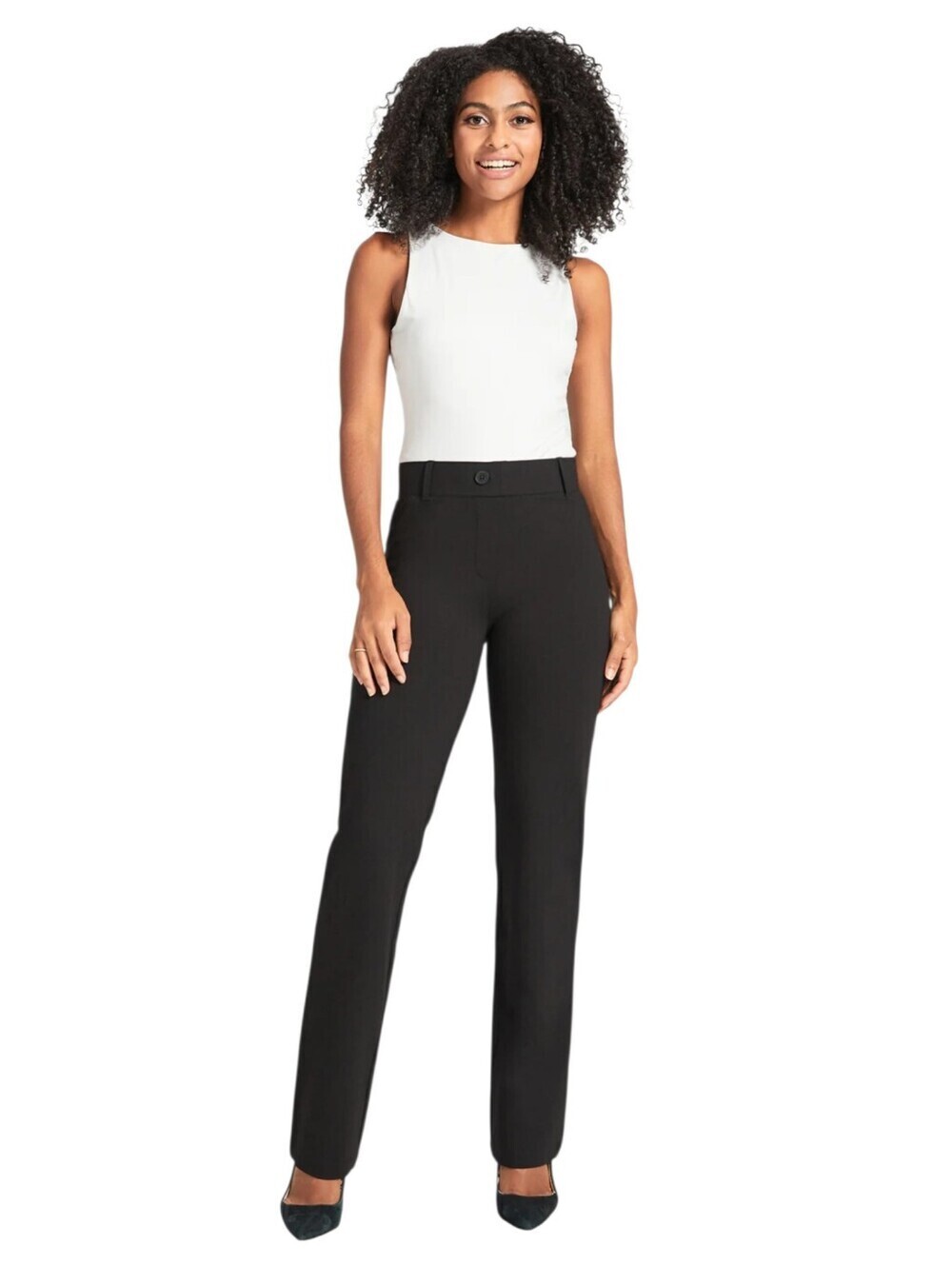 Betabrand Classic DPYP Dress Pant Yoga Pant Straight Black Small Long - Picture 2 of 10